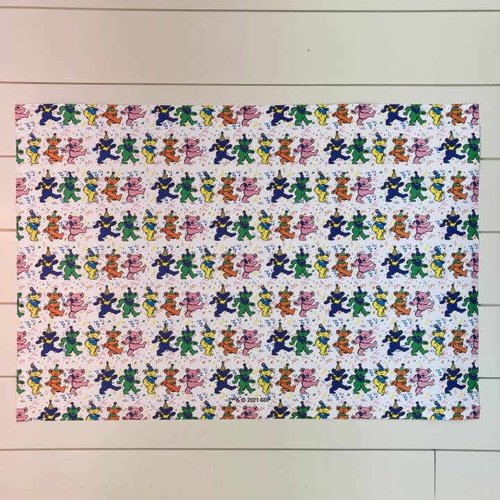 Missy Bocu - Wholesale Wrapping Paper Roll - Grateful Dead Dancing Bear Wrapping Paper