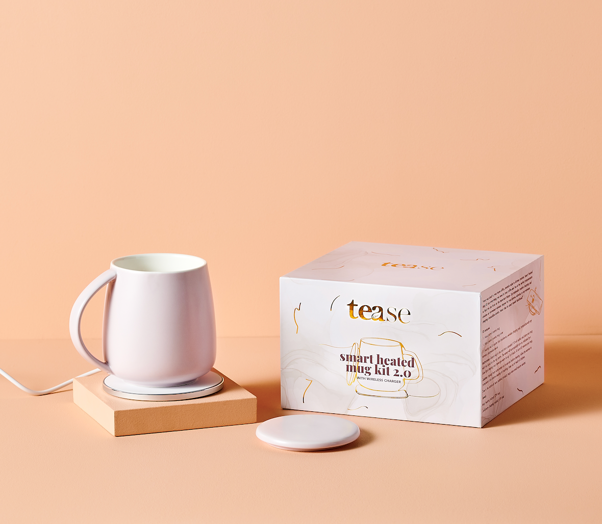 Tease | Wellness Tea Blends + Accessories - Wholesale Coffee Mug - Smart Heated Mug Kit 2.0 | Warmer + Wireless Charger1