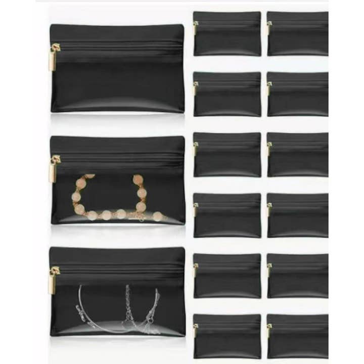 wandf - Wholesale Jewelry Box/Organizer - 6Pcs Portable Jewelry Storage Pouch, Transparent Zipper Bags6