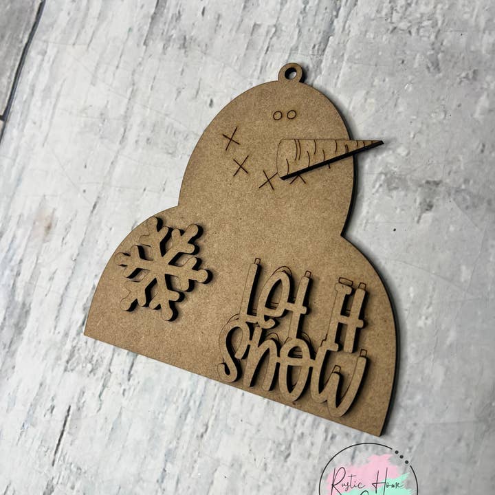 Rustic Home Co LLC - Wholesale DIY Craft Kit - Christmas Ornament snowman let it snow