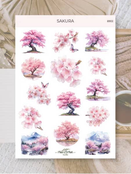 Sakura | Pegatinas para venta al por mayor de Plan & Plot Studio