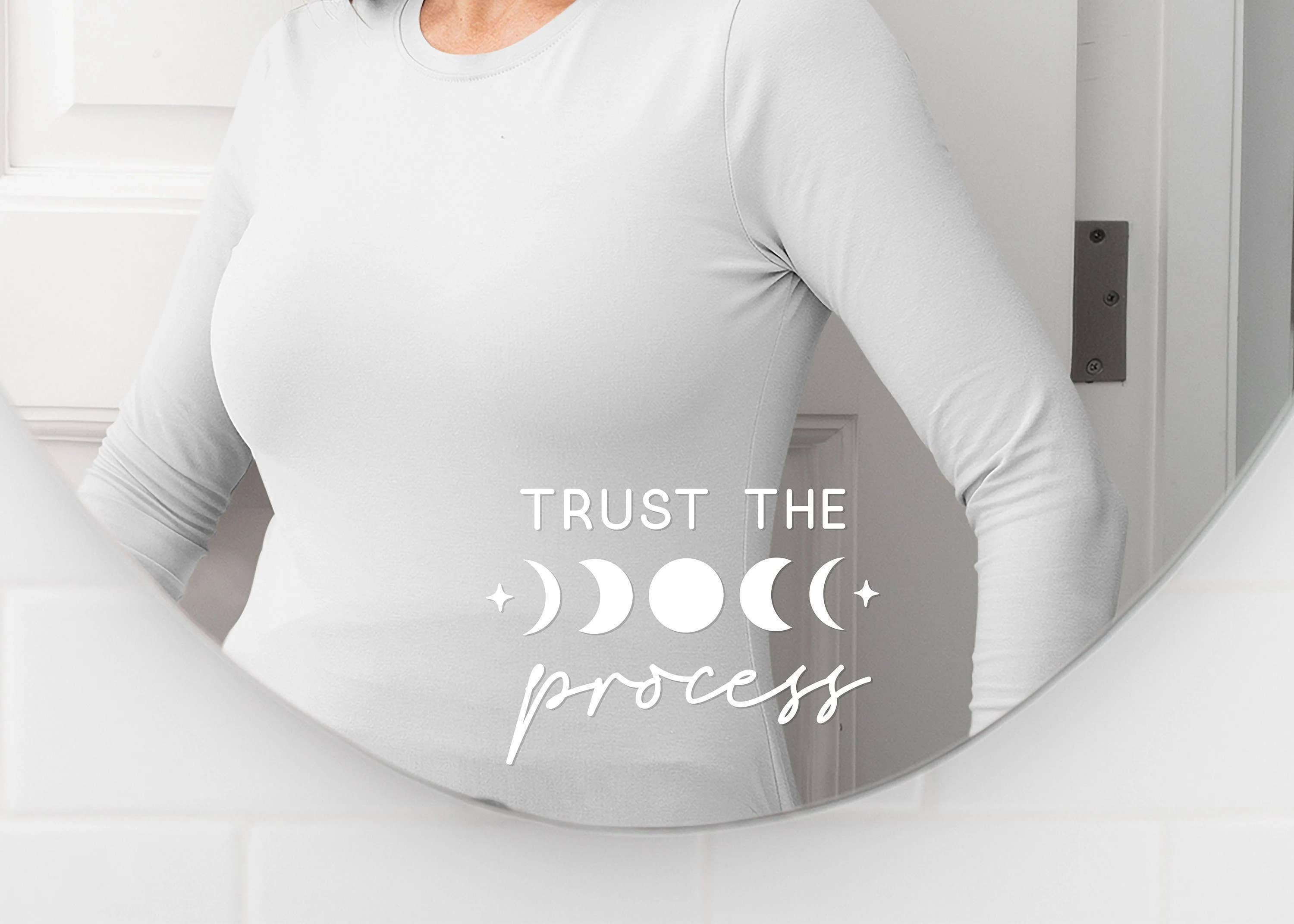 Jocelyn Diebolt Designs - Wholesale Wall Decal/Stickers - Trust the Process Moon Phases Mirror Decal