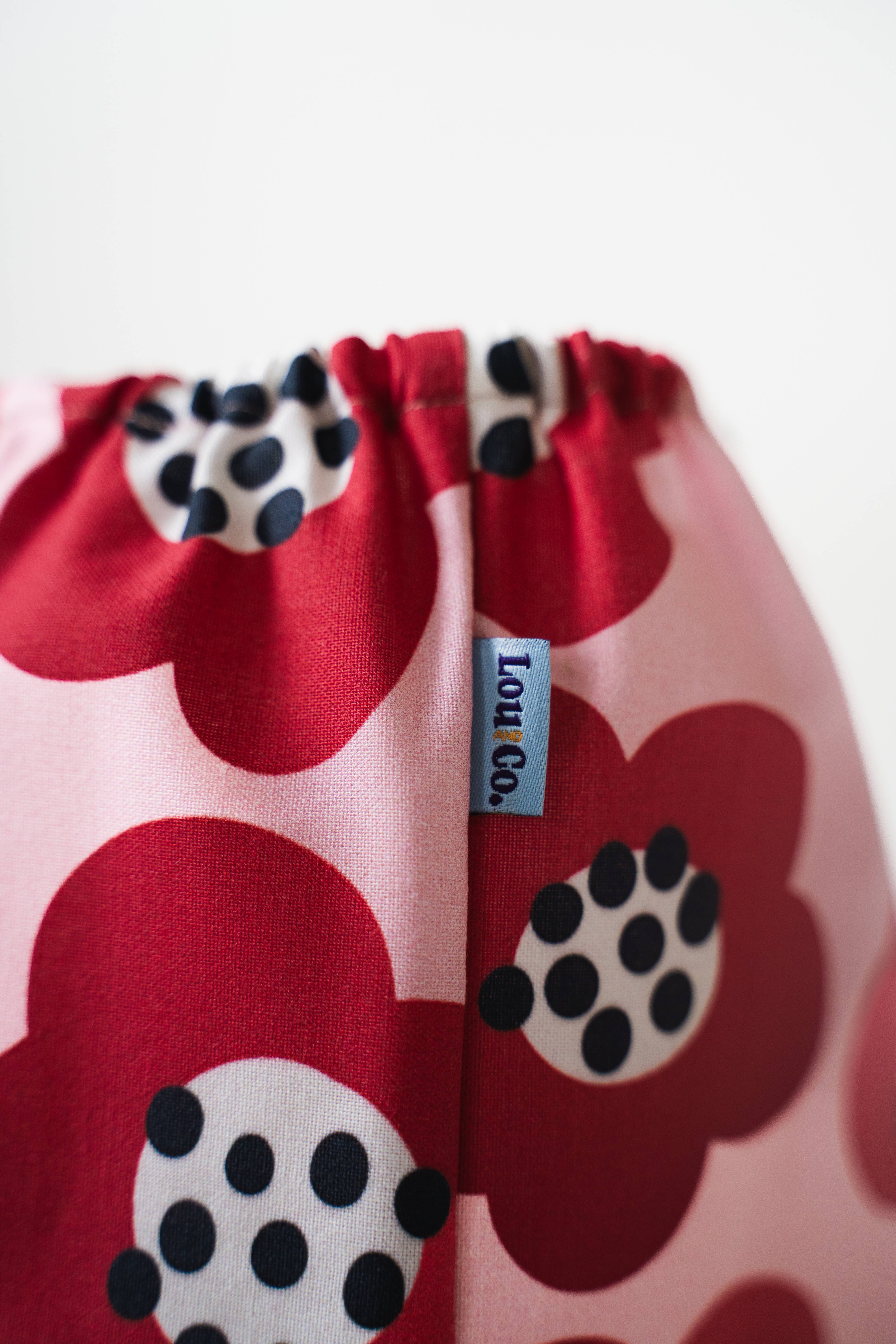 Lou and co. - Wholesale Pet Snood - Dog - Dog Snood Red Flowers2