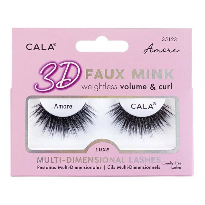 PINEAPPLE Beauty - Wholesale False/Fake Eyelashes - CALA 35123x 3D Faux Mink Eyelash Amore 12pc