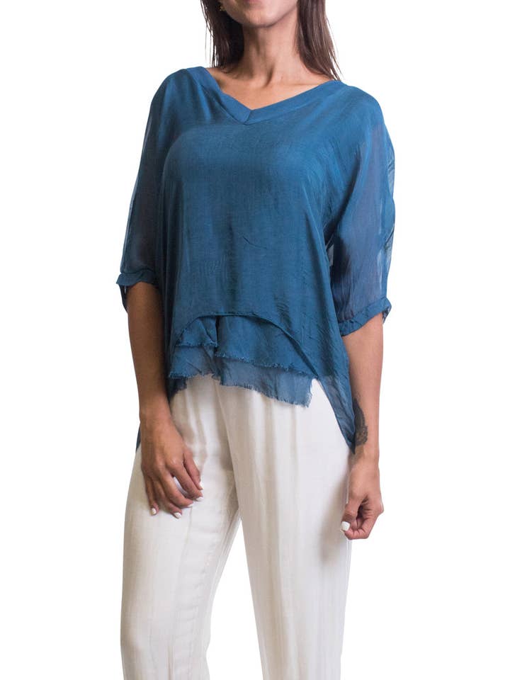 Gigi Moda - Wholesale Kaftan - Women's - Raw Edges V-Neck Kaftan32