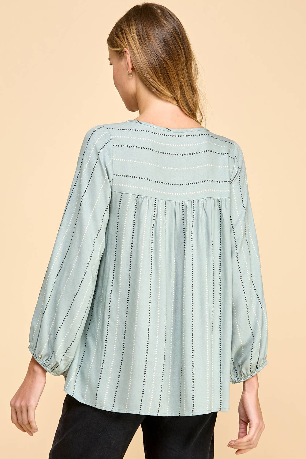 Les Amis - Wholesale Blouse - Women's - Dot Patterned Printed Top5