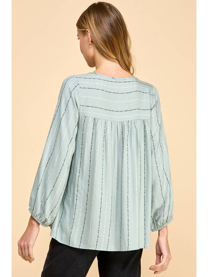 Les Amis - Wholesale Blouse - Women's - Dot Patterned Printed Top5