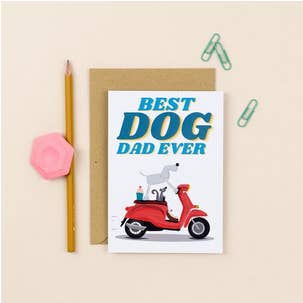 Best Dog Dad Ever Card for wholesale by Sarah Westwood
