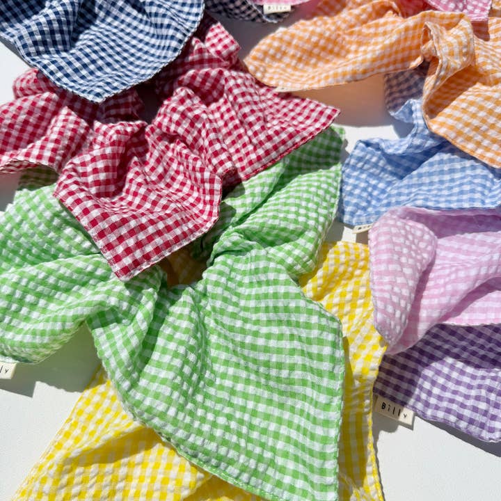 Billy Bamboo - Wholesale Scrunchie - Women's - MINI GINGHAM DIAMOND SCRUNCHIES