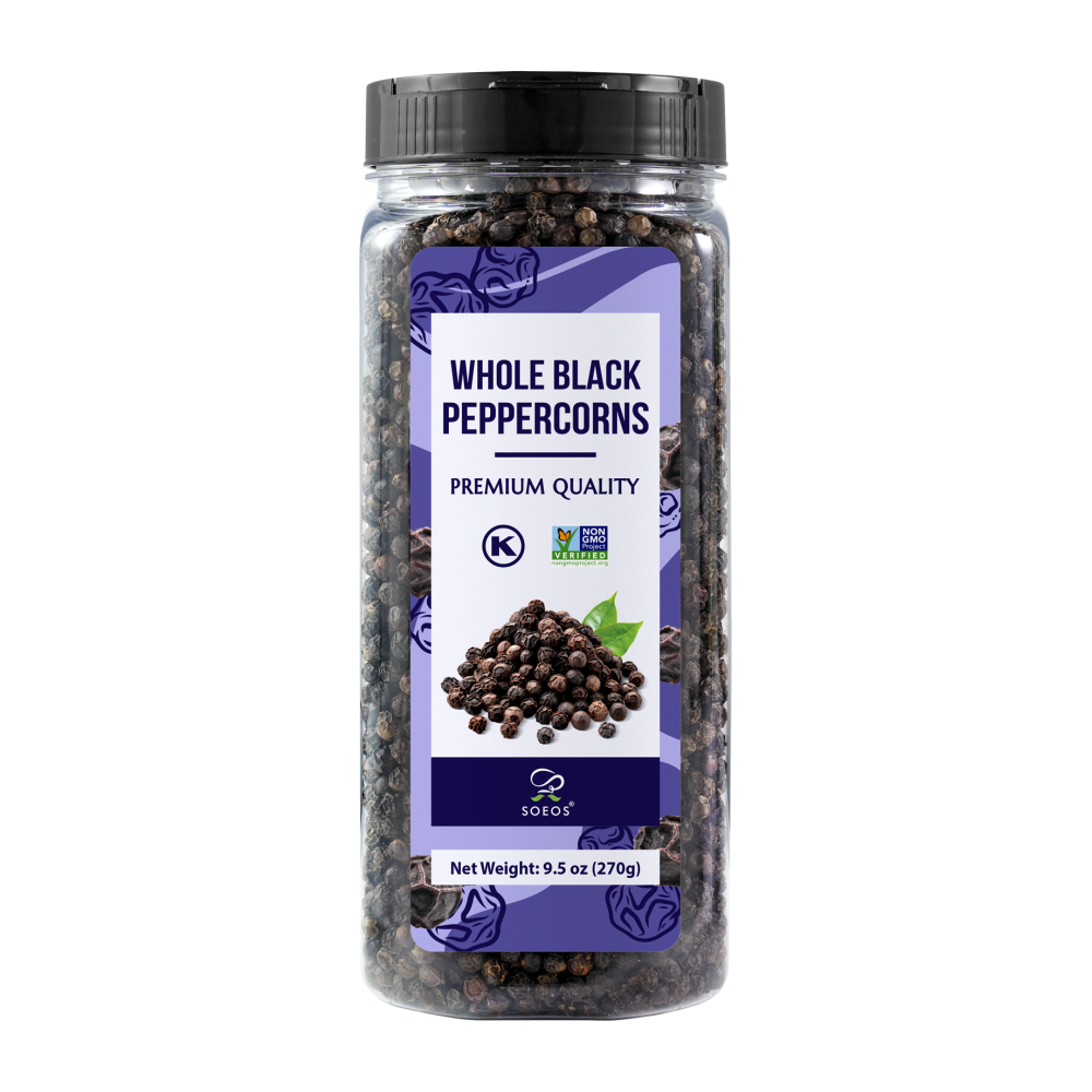 soeos – wholesale Pepper/peppercorns – Whole Black Pepper, 9.5 Ounce (270g)0