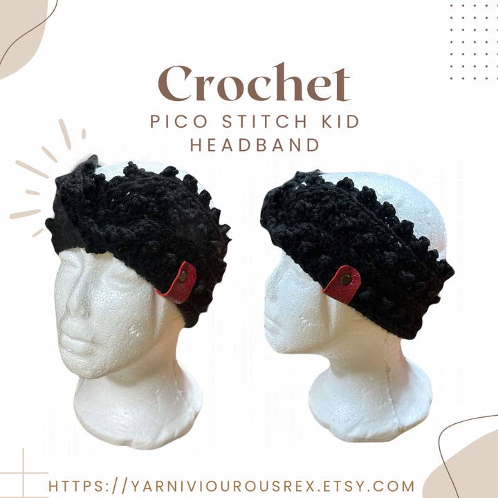 Svart Fat Pico Pannband för wholesale av Yarniviourous Rex