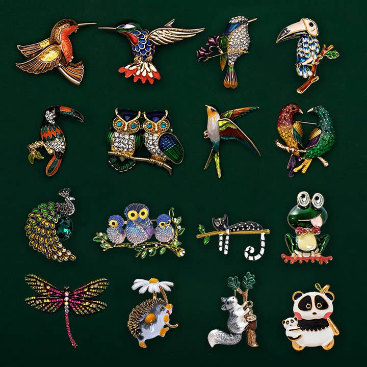 Enamel dragonfly butterfly animal series pin brooch for wholesale by Tourtiwi