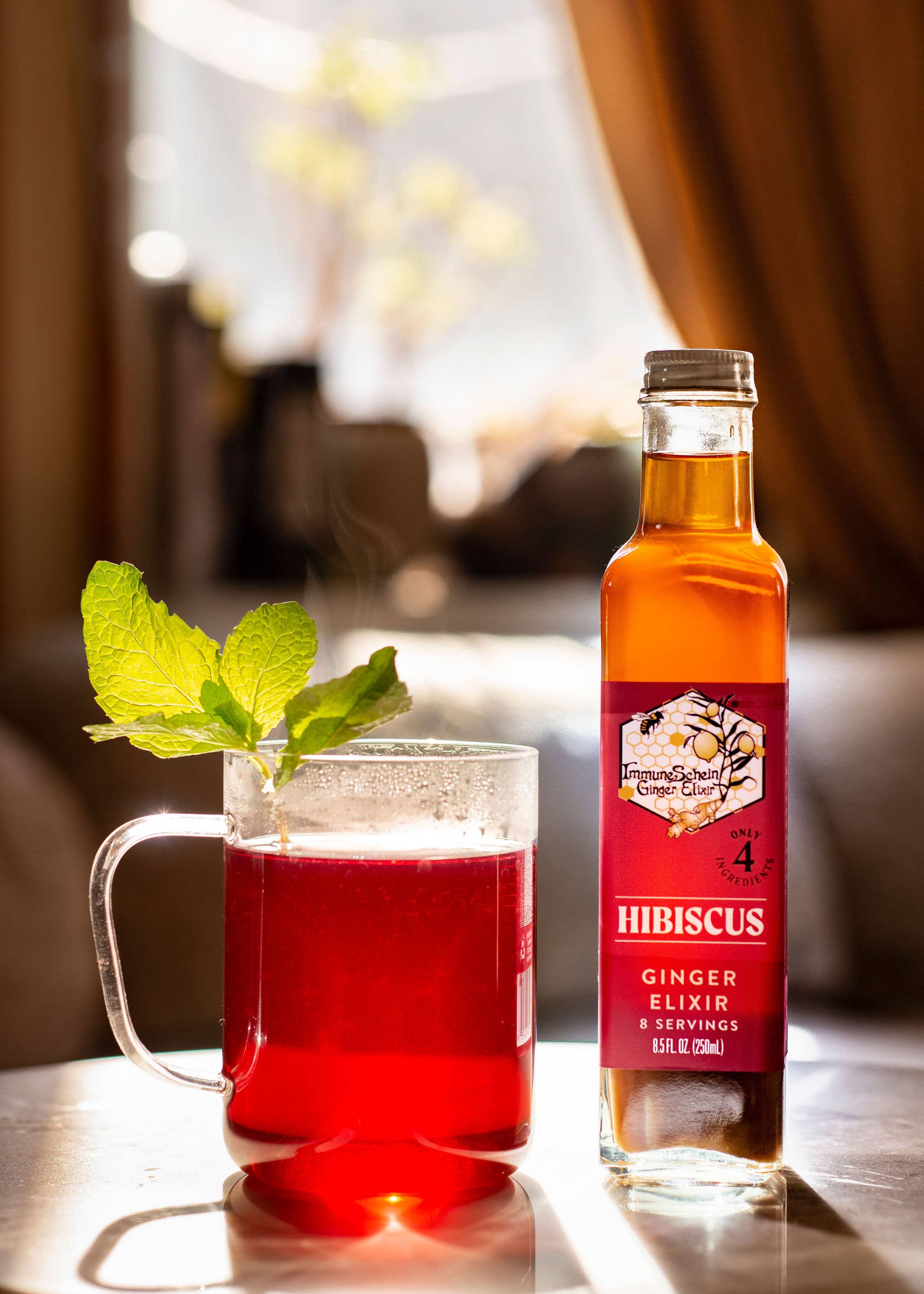 ImmuneSchein Ginger Elixirs - Wholesale Elixir - 2 fl. oz. Hibiscus Ginger Elixir2