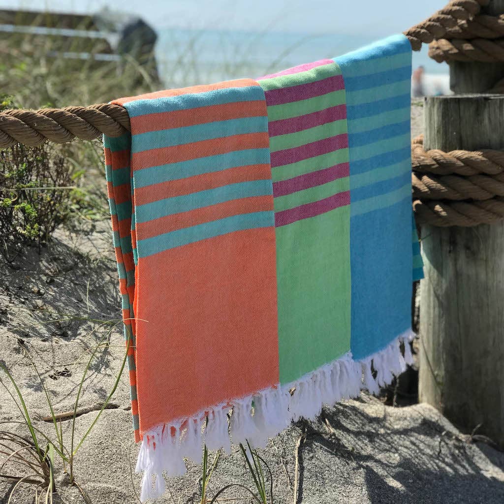 Ailera - Vente Serviette de plage - Serviette Hammam Clara en coton 100 % naturel10