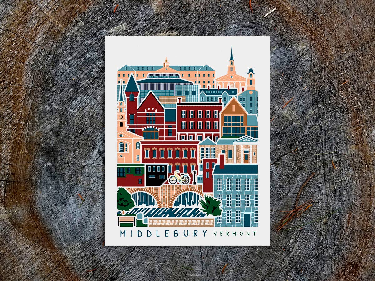 Soijen Illustrations - Wholesale Poster - Middlebury Vermont Travel Poster
