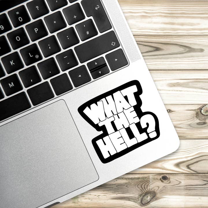 Atomic Cactus Stickers - Wholesale Sticker - What The Hell Sticker | Meme Vinyl Decal | Black & White Sticker | Funny Sticker in 2 Sizes5