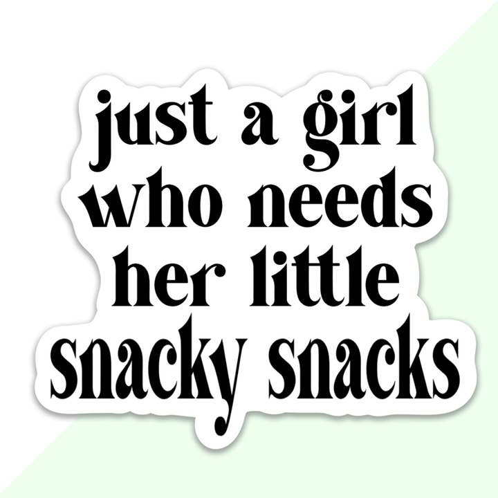 Gewoon een meisje dat haar snacky snacks nodig heeft sticker voor wholesale door Frog Beary