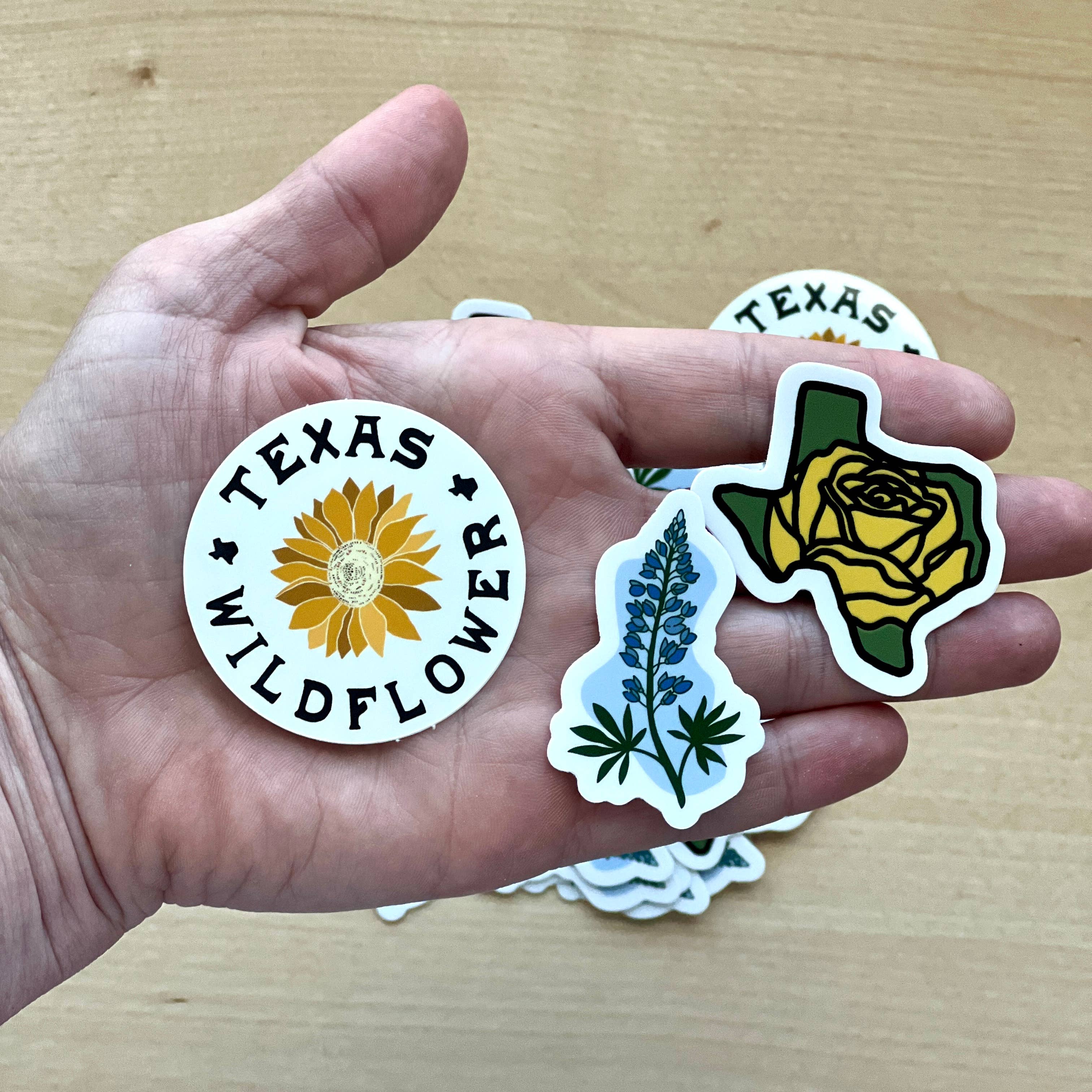 The Sticker Box | Texas Inspired Stickers & Magnets - Wholesale Sticker - Texas Mini Sticker Pack Wildflower Waterproof0