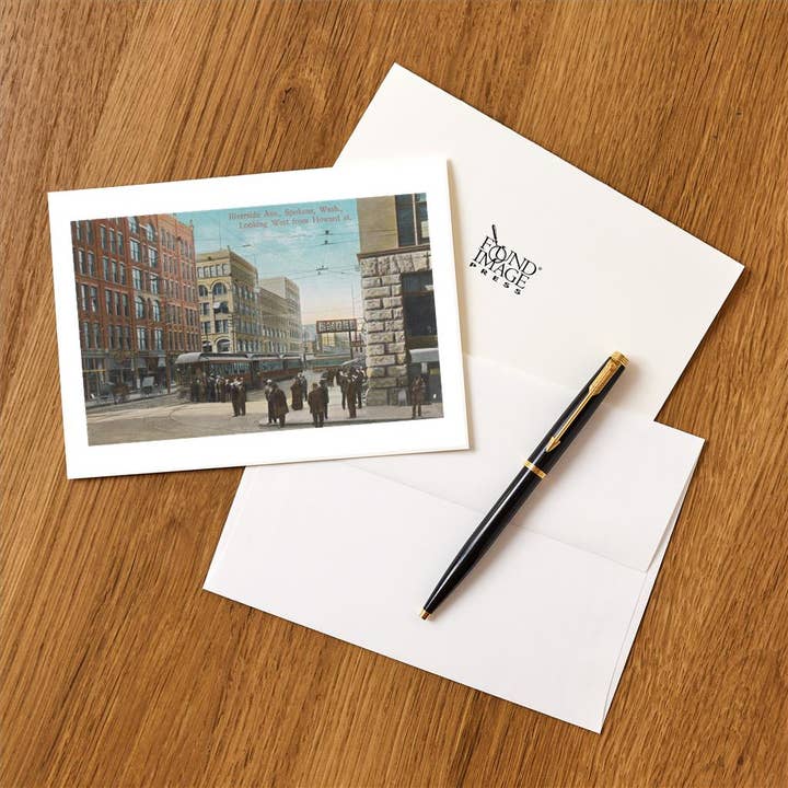 Found Image Press - Wholesale Stationery/Notecard Set - Greeting Card WA-515 Riverside Avenue, Spokane