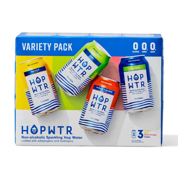 HOPWTR - Variety Pack Sparkling Hop Water (12-Pack) for wholesale by HOPWTR