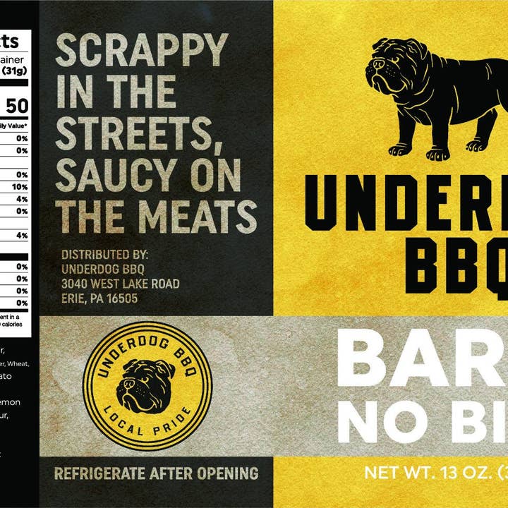 Underdog BBQ - Wholesale BBQ Sauce - Bark, No Bite BBQ Sauce