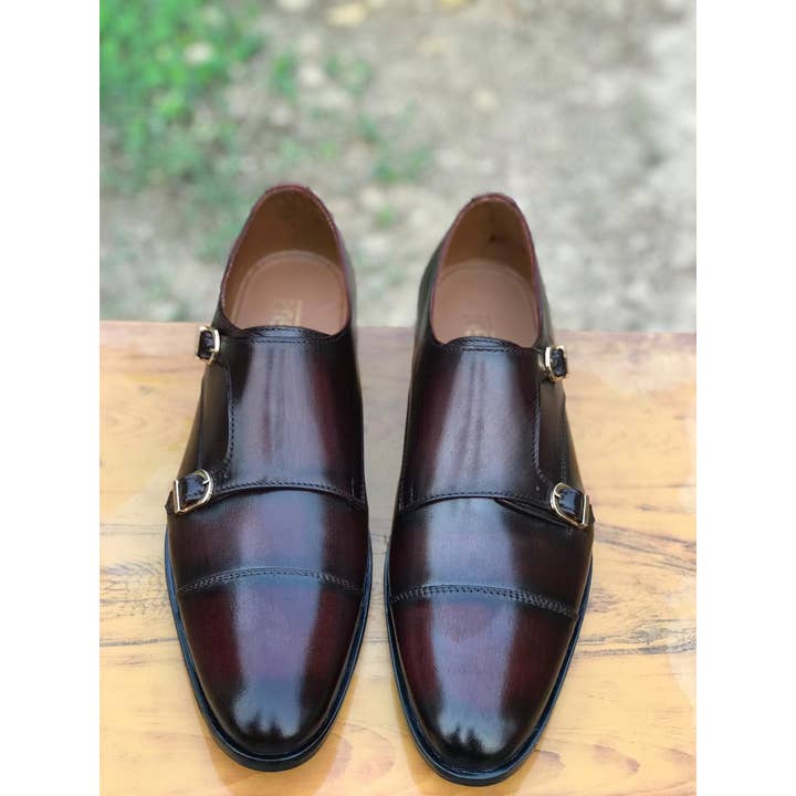 Double Monk Leather Shoes for wholesale by DeVogue