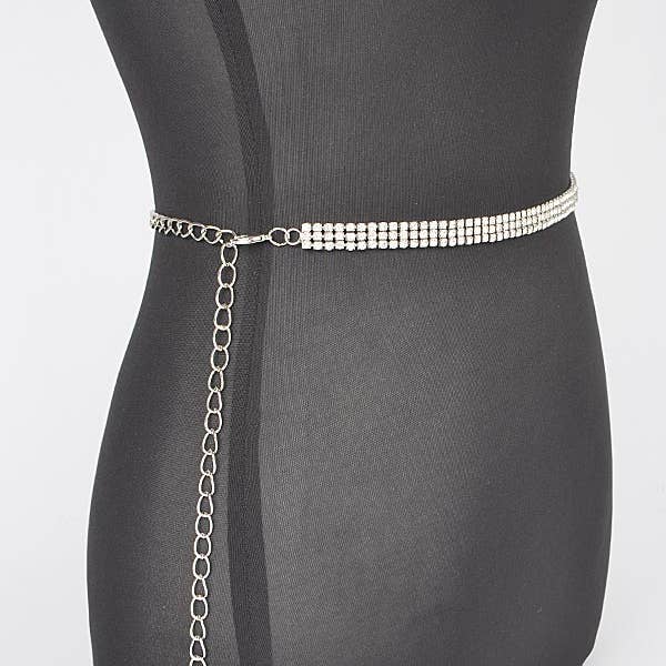 Shop Neighbors - Wholesale Belt – Women's - Rhinestone Plus Size Chain Belt4