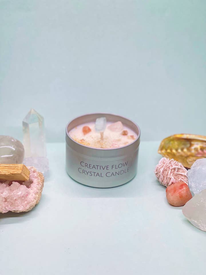 Creative Flow Crystal Candle for wholesale by Nizhoni Diosa Spirit