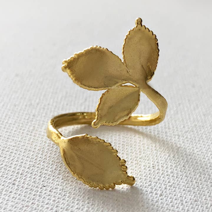 Rose Bush Branch Ring for wholesale by Anima Brasilis