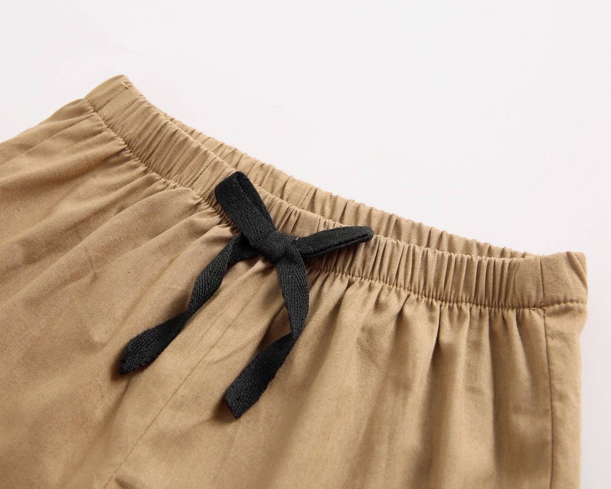 Green Baby Boy Animal Print Short-Sleeved Top Combo Solid Color Shorts Sets In Summer for wholesale on Faire8