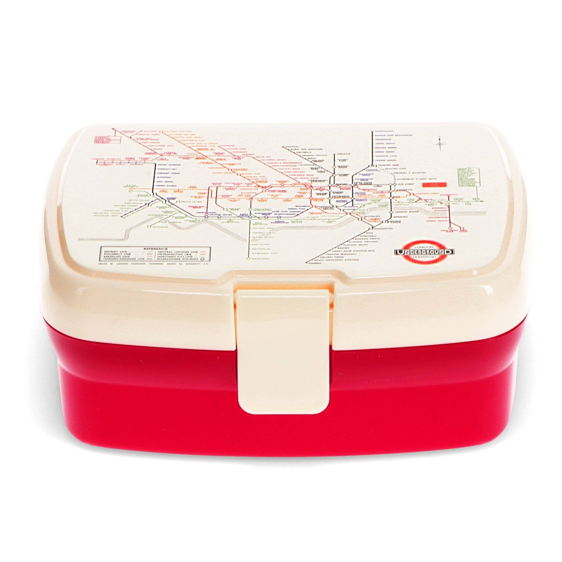 Rex B2B - UK - Vente Sac/boîte repas - Boîte à déjeuner avec plateau - Carte du métro TFL Heritage1