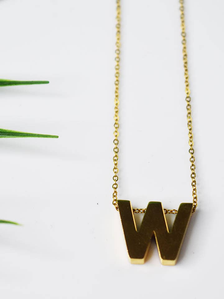 W Halskette mit Anhänger für den Großhandel von Feline Jewelry Studio Universe