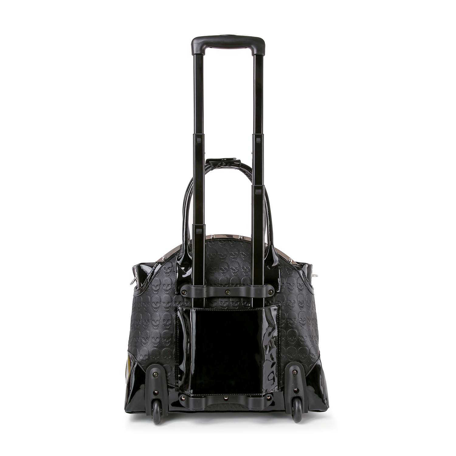 Black Skull And Crossbones Wheeled Carry On Luggage for wholesale on Faire2