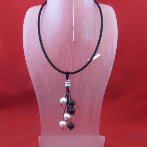 Designs by OC - Wholesale Beaded/Pearl Necklace - NKL 540 - C4 Pitite Syrah