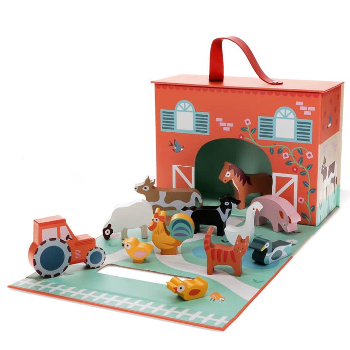 Rex London UK - Wholesale Classic Toy - Kids - Wooden Farm Playset