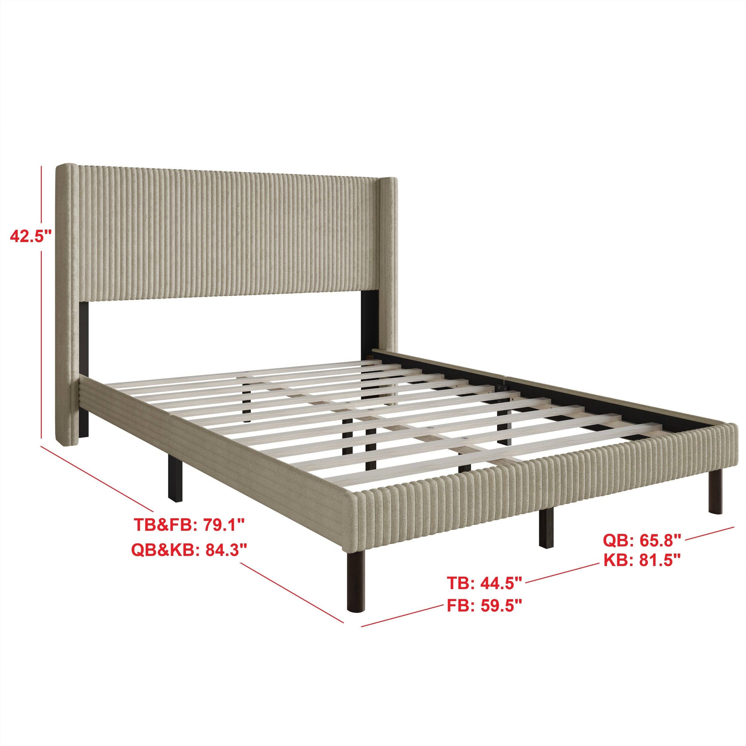 Home Design - Wholesale Bed - Duluth Corduroy Velvet Upholstered Platform Bed10