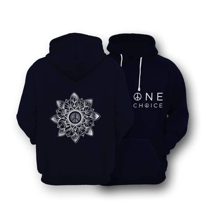 Sustainable Hoodie - Peace Mandala for wholesale by One Choice Apparel
