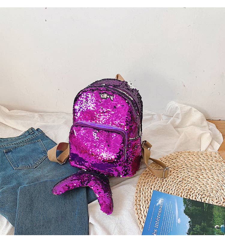 Viola Zaino con Paillettes a Coda di Sirena HB2055 in vendita all'ingrosso su Faire0