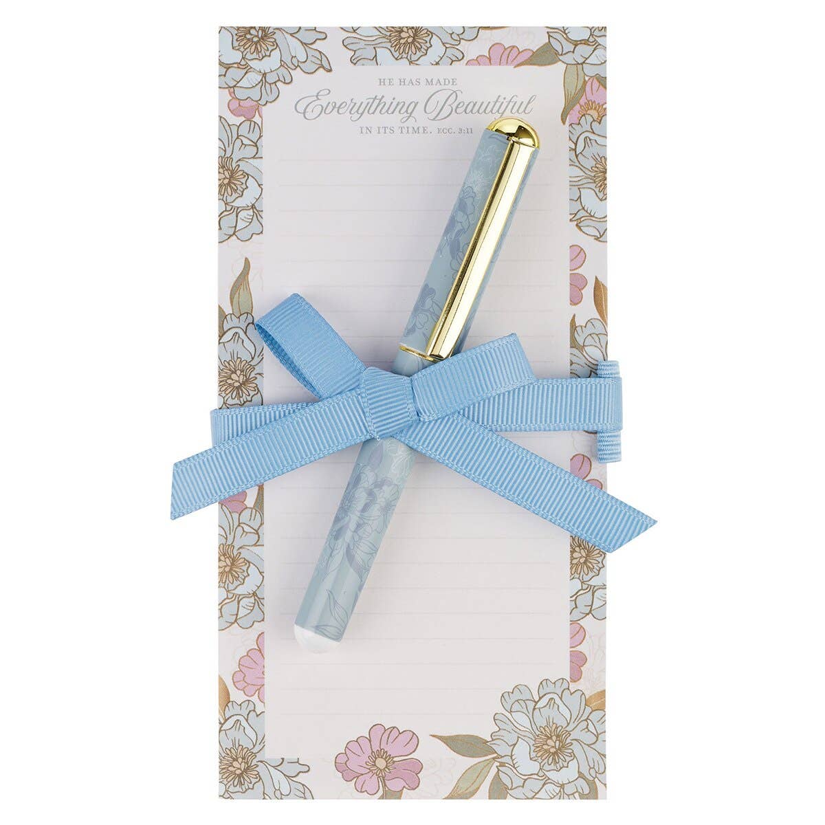 Christian Art Gifts - Wholesale Notepad - Magnetic Shopping List w/pen Everything Beautiful Ecc. 3:110