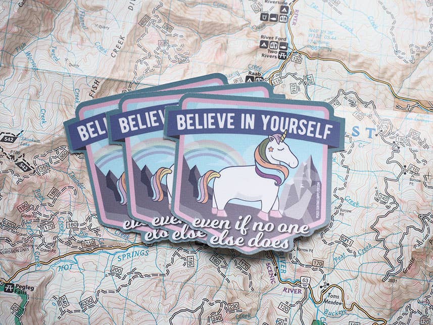 Sentinel Supply - Wholesale Sticker - Believe in Yourself Cute Rainbow Unicorn Sticker8