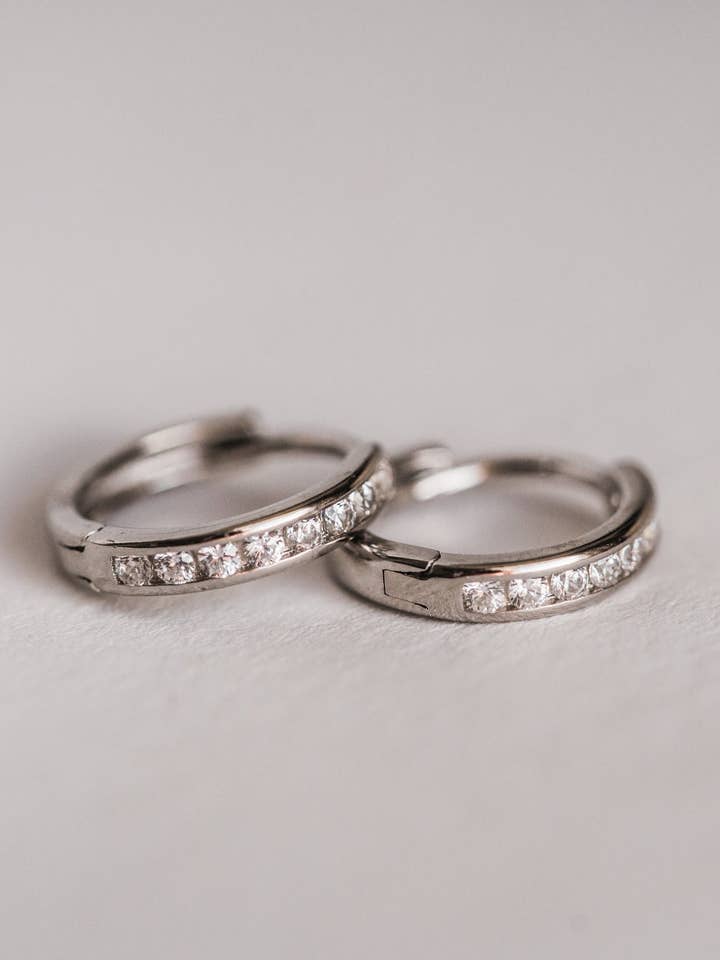 Sparkle Hoop Earrings for wholesale by Sweet Three Designs