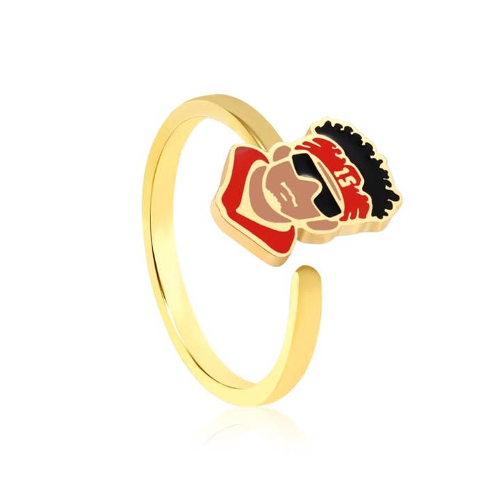EB and Co. – wholesale Cocktail/statement ring – Kansas City #15 Profile Gold Ring
