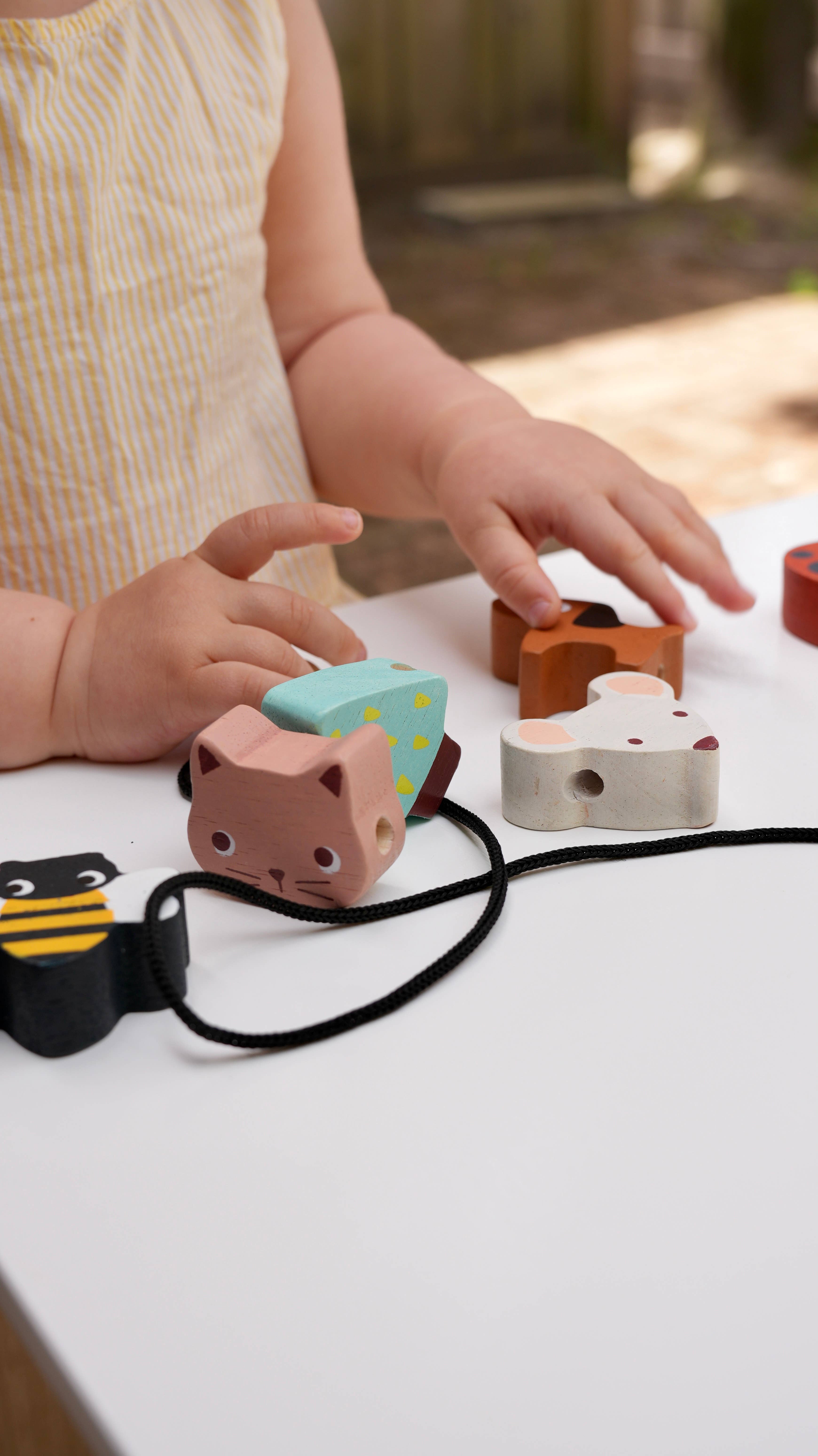 ThreadBear Design UK/EU - Wholesale Wood Toy - Kids - Mentari Garden Threading Beads5