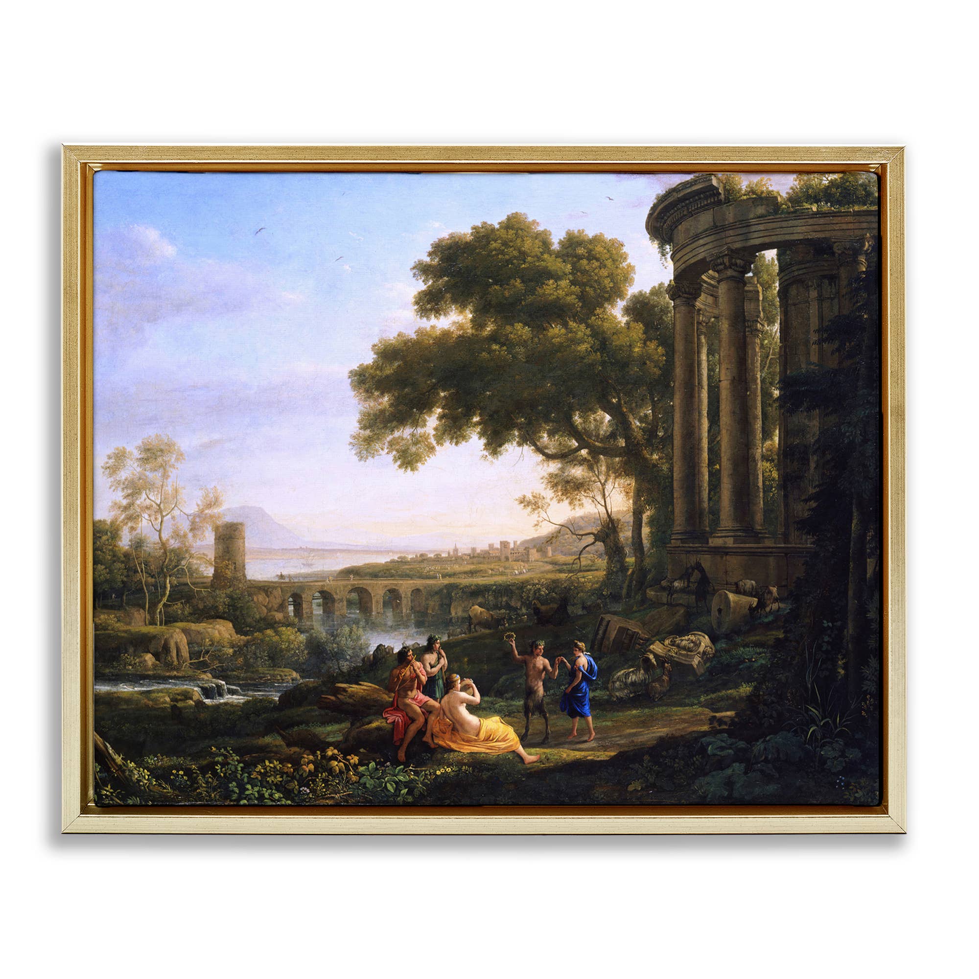 Stupell Industries - Wholesale Wall Decor - Kids & Baby - Classic Nymph & Satyr Dancing Floater Framed Art17