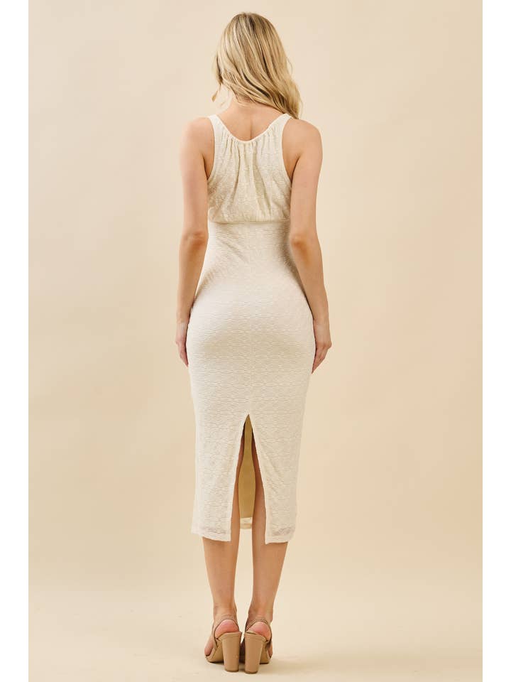 NEW IVORY LD54310 - LACE MIDI DRESS for wholesale on Faire4