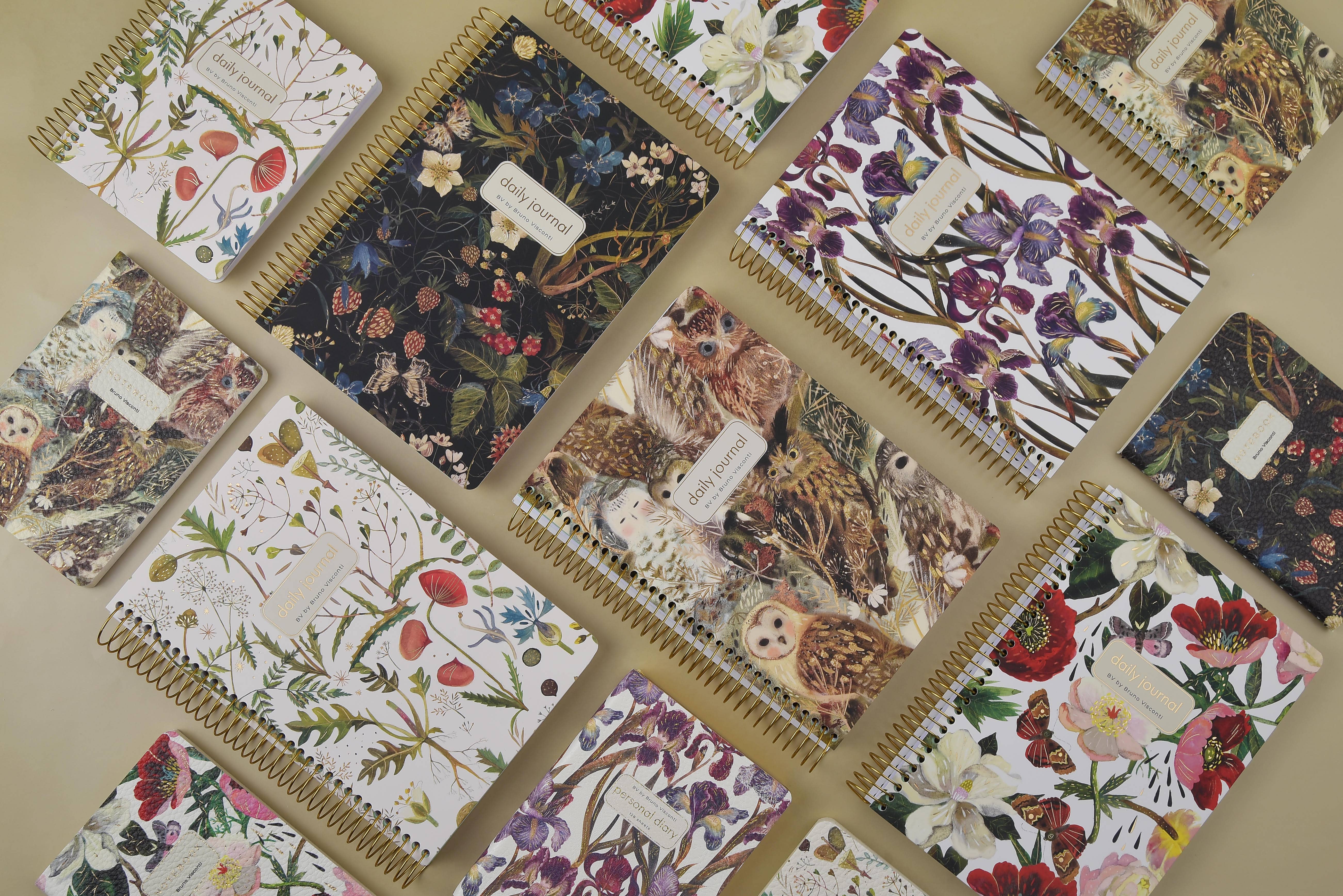 BV by Bruno Visconti - Wholesale Planner - A5 ArtPlanner Spiral Weekly Diary - Forest Flowers3