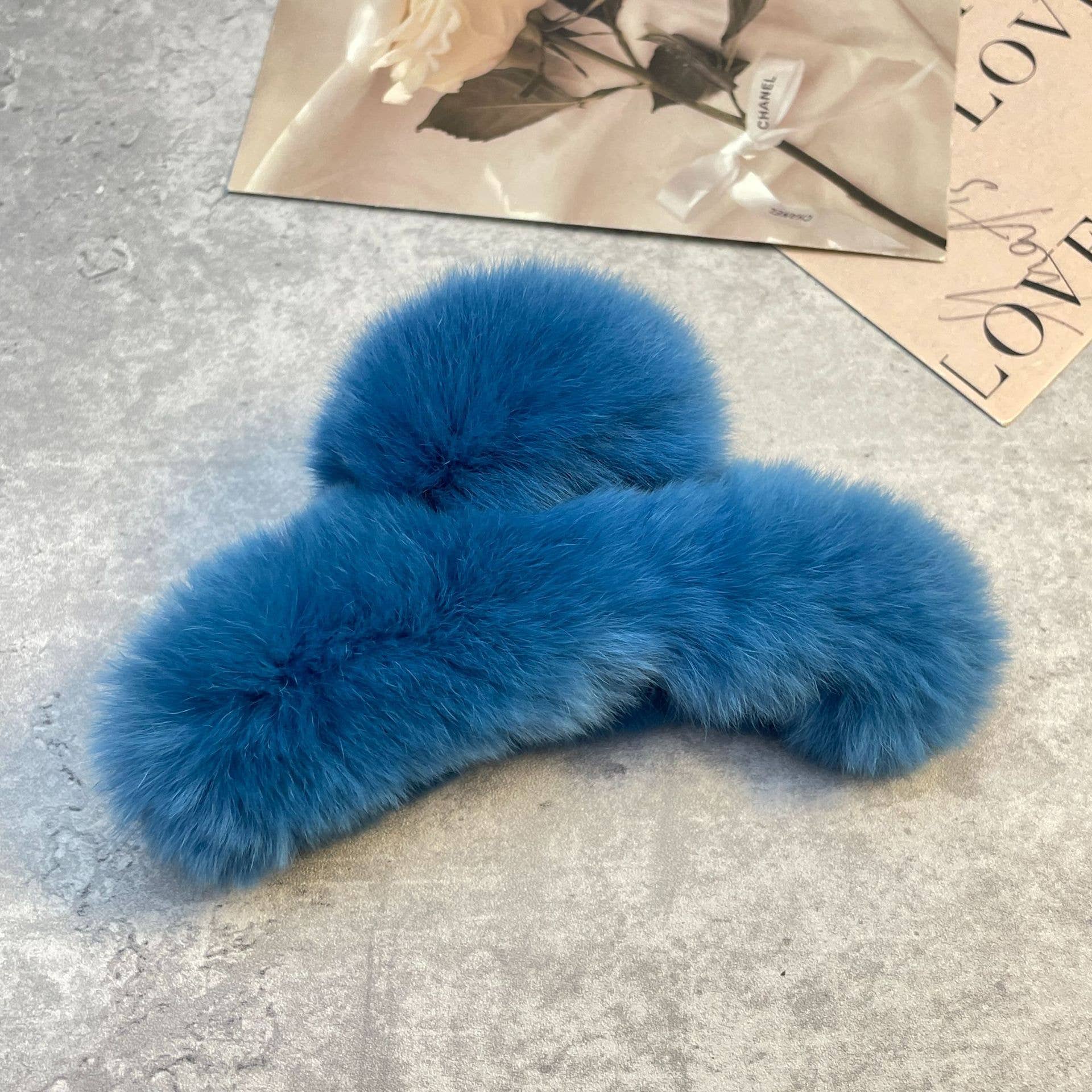 ACCITY - Wholesale Hair Clip - Women's - Rex Rabbit Fur Claws - Elegant Mixed Color Clips_CWASC159116