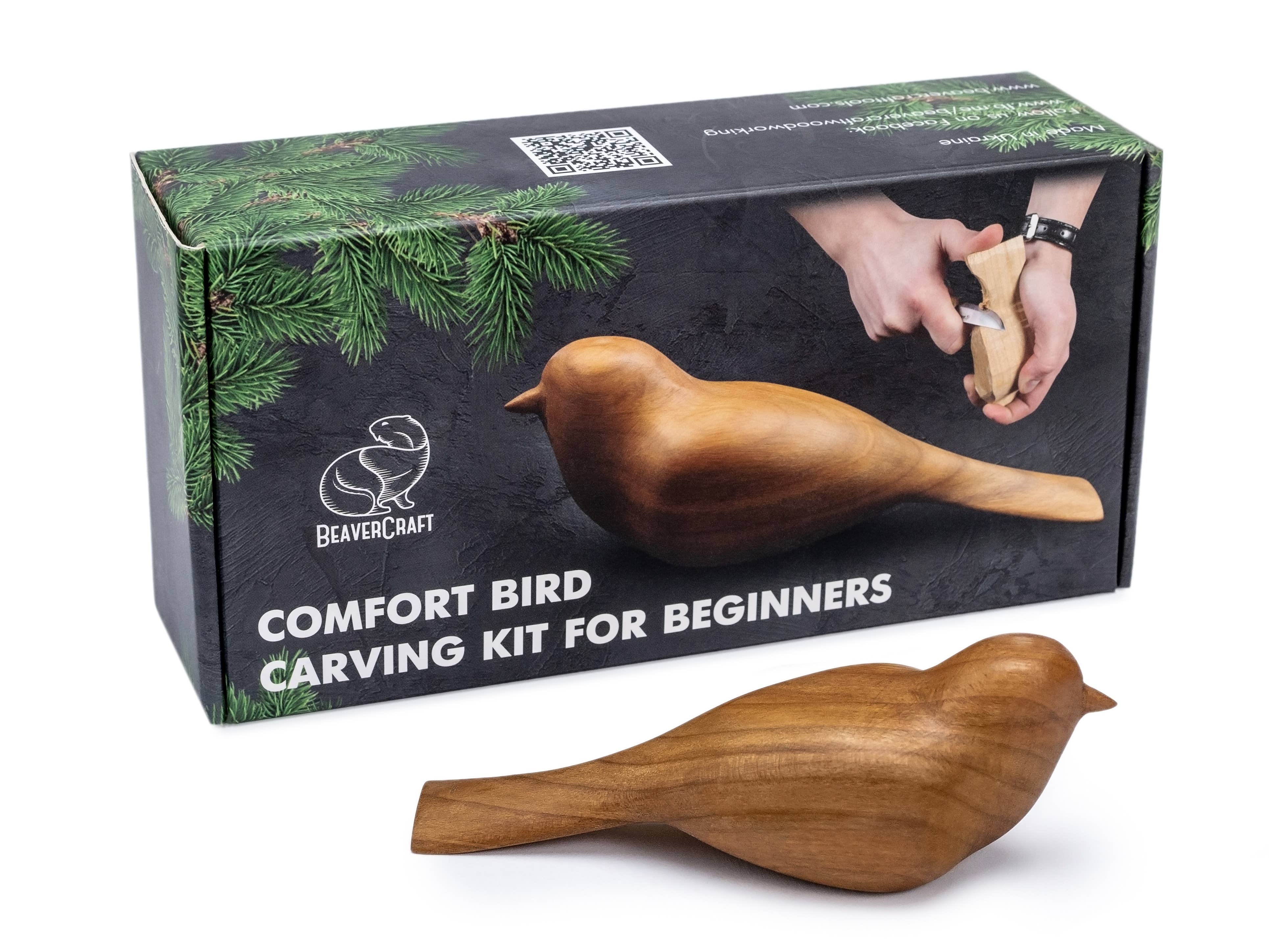 BeaverCraft - Wholesale DIY Craft Kit - DIY01 - Comfort Bird Carving Whittling Starter Kit