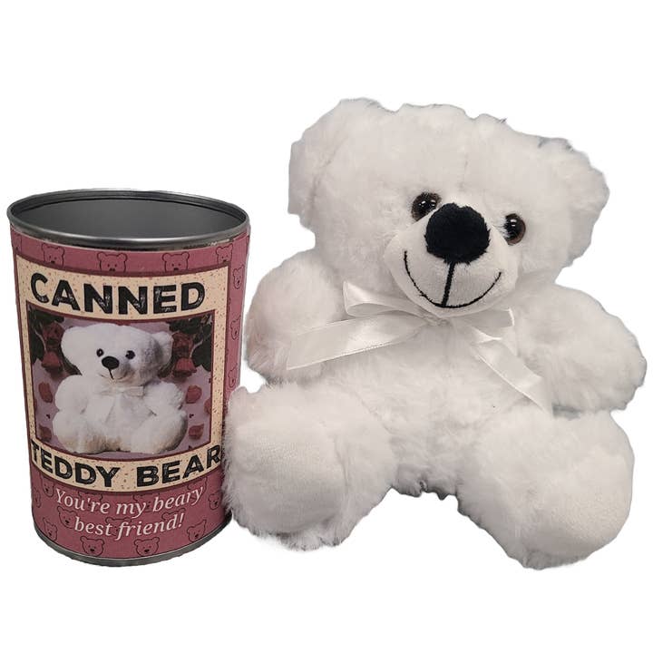 Canned Gifts – wholesale Gag gift/novelty gift – Canned Teddy Bear | Valentine's Gift | Plush in Can w/Jokes