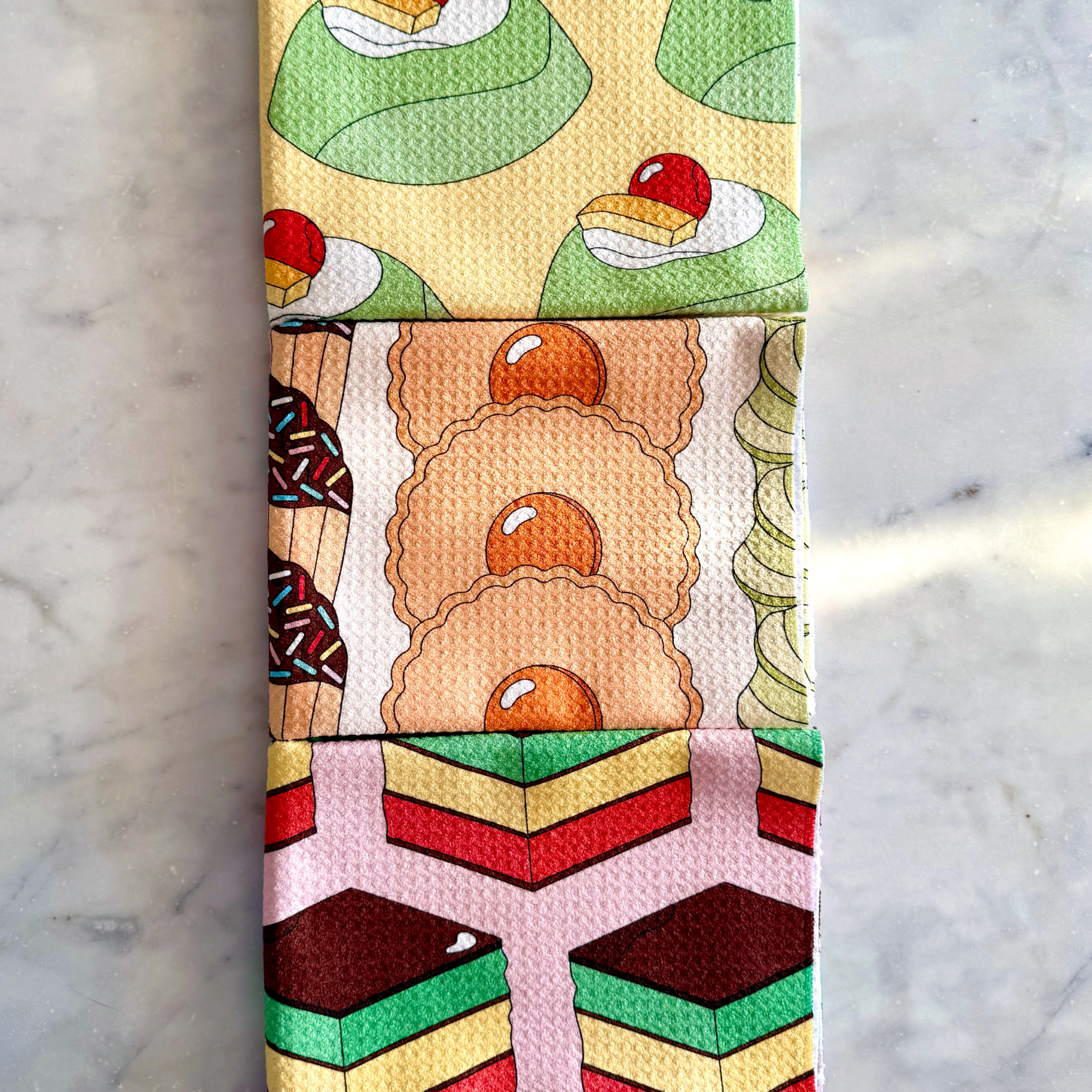 Marianna Fierro Shop - Wholesale Tea Towel - Italian Rainbow Cookie Towel1